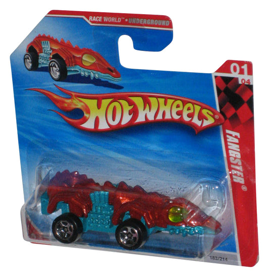 Hot Wheels Race World Underground (2009) Red Fangster Toy Car 183/214 - (Short Card)