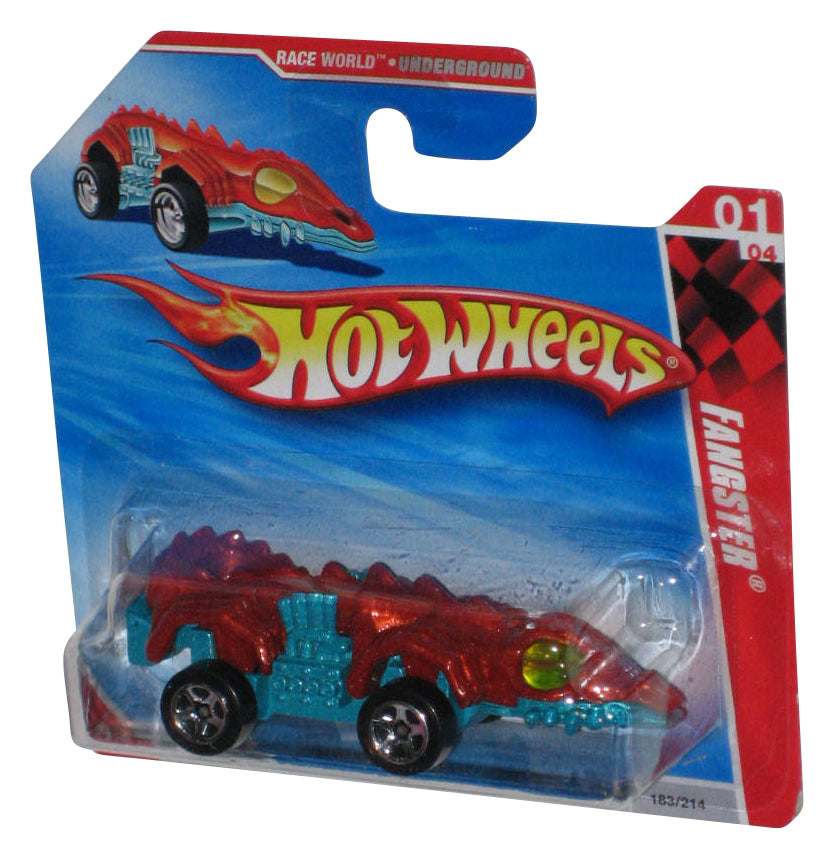 Hot Wheels Race World Underground (2009) Red Fangster Toy Car 183/214 - (Short Card)