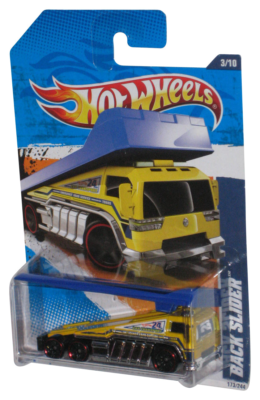 Hot Wheels HW City Works (2010) Yellow & Blue Back Slider Toy 173/244
