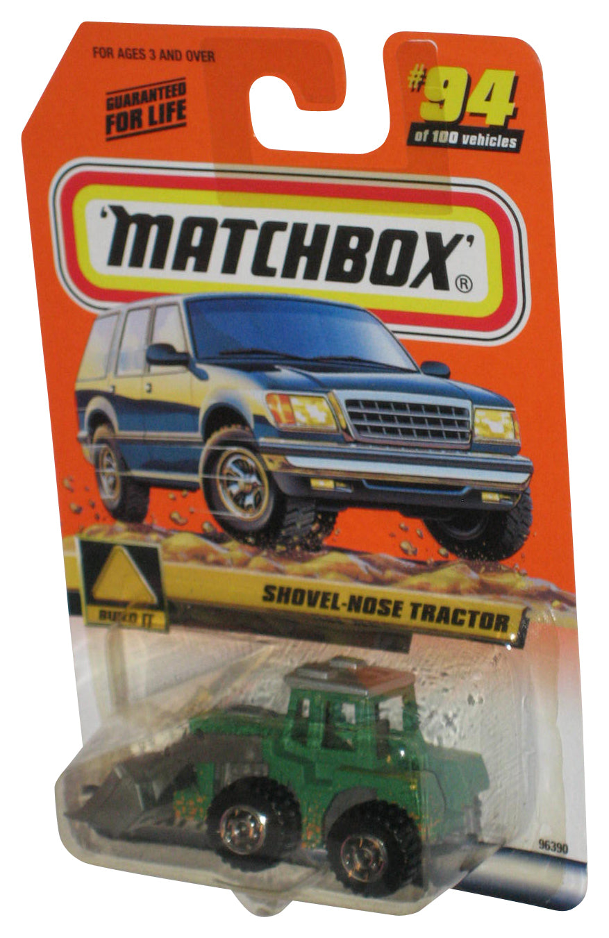 Matchbox Build It Shovel-Nose Tractor (1999) Green Construction Toy #94/100