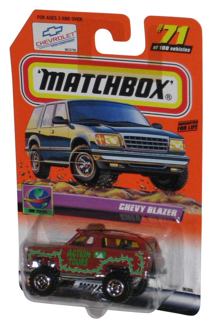 Matchbox On Tour (1999) Action Tours Red Chevy Blazer Toy Truck #71/100