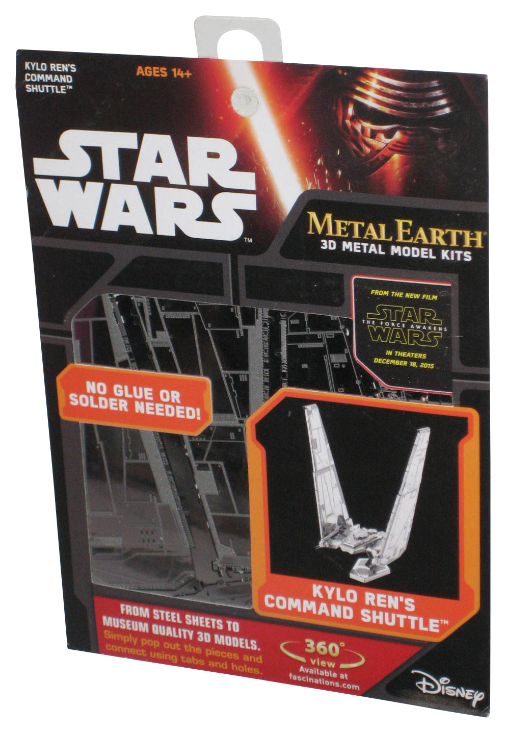 Star Wars Force Awakens Kylo Ren's Command Shuttle (2015) 3D Metal Earth Model Kit
