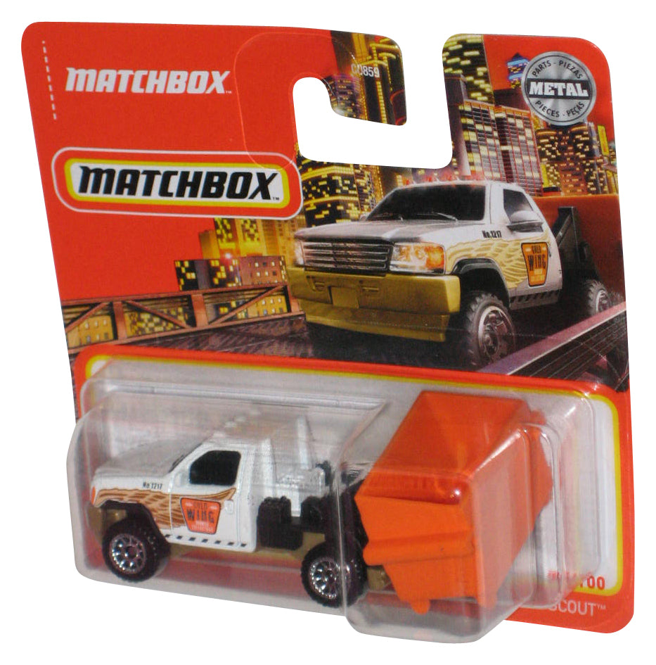 Matchbox MBX Garbage Scout (2021) White Metal Die-Cast Toy Truck 35/100