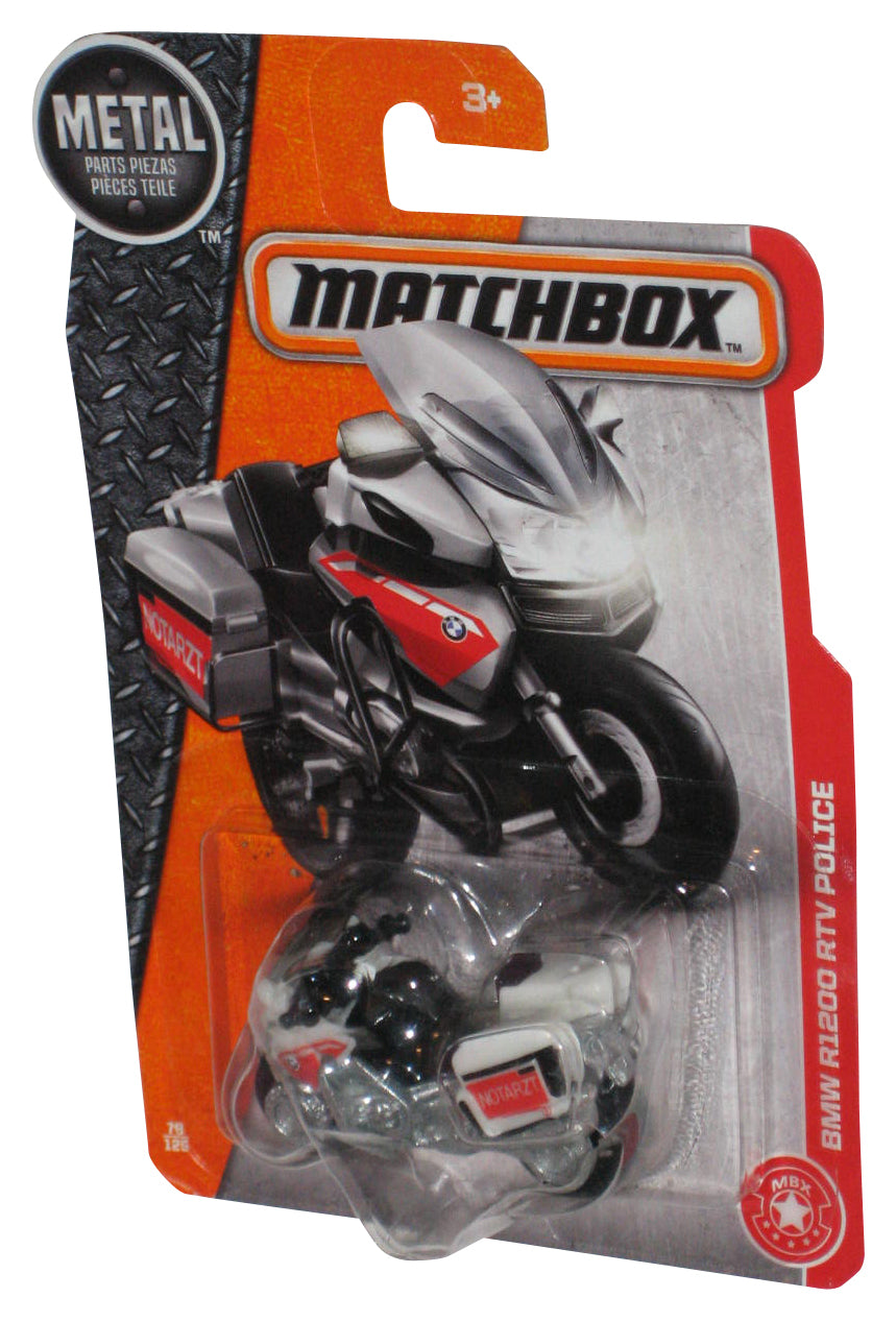 Matchbox BMW R1200 RTV Police (2016) Metal White Toy Bike 78/125