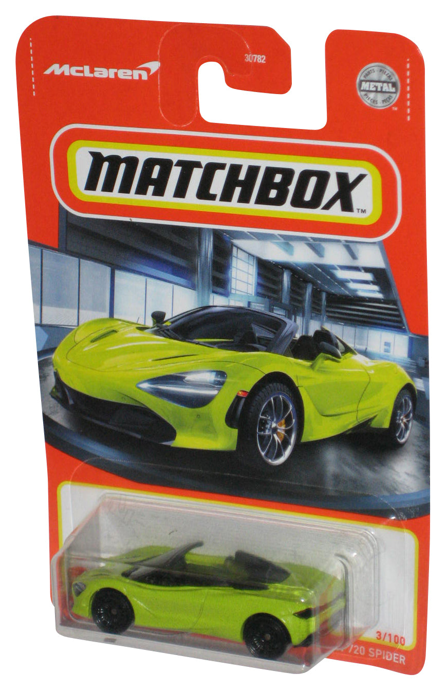 Matchbox McLaren 720 Spider (2022) Green Die-Cast Metal Toy Car 3/100