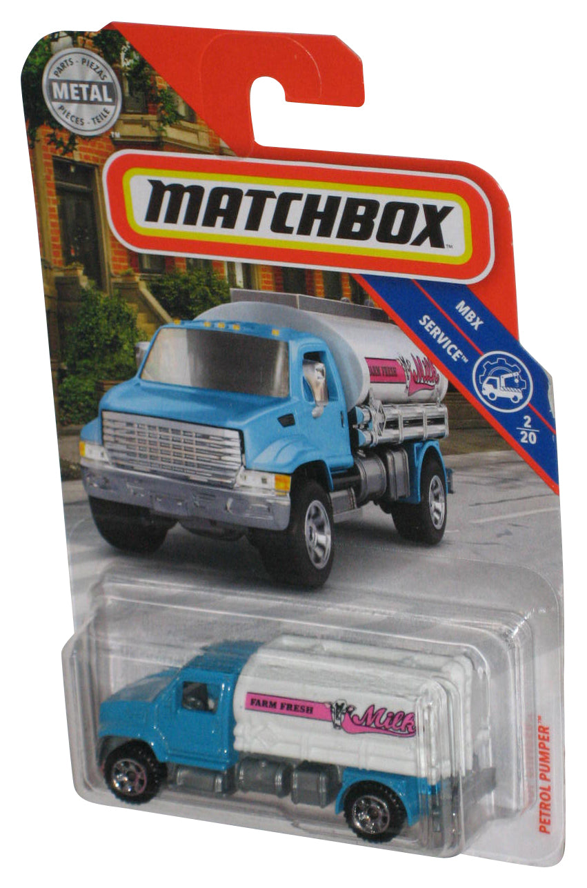 Matchbox MBX Service 2/20 (2018) Blue & White Petrol Pumper Metal Toy 93/100