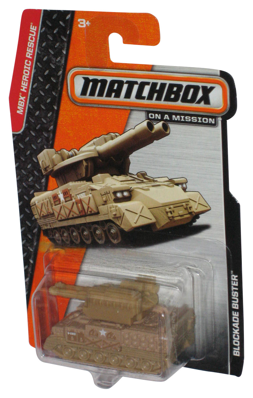 Matchbox MBX Heroic Rescue (2013) Tan Blockade Buster Toy Tank 
