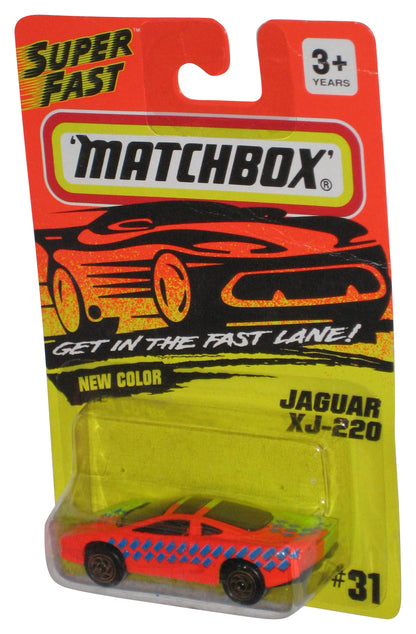 Matchbox Superfast Get In The Fast Lane (1993) Orange Jaguar XJ-220 Toy Car #31