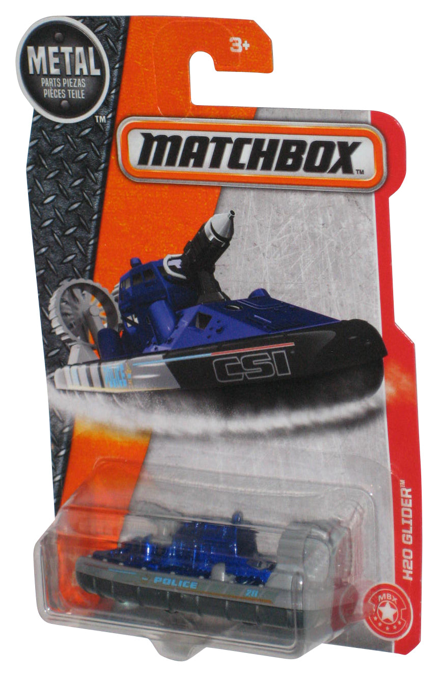 Matchbox H2O Glider (2016) Mattel Blue Metal Toy Boat #68/125