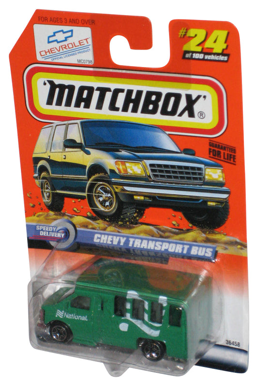 Matchbox Speedy Delivery (1998) Green Chevy Transport Bus Toy #24/100