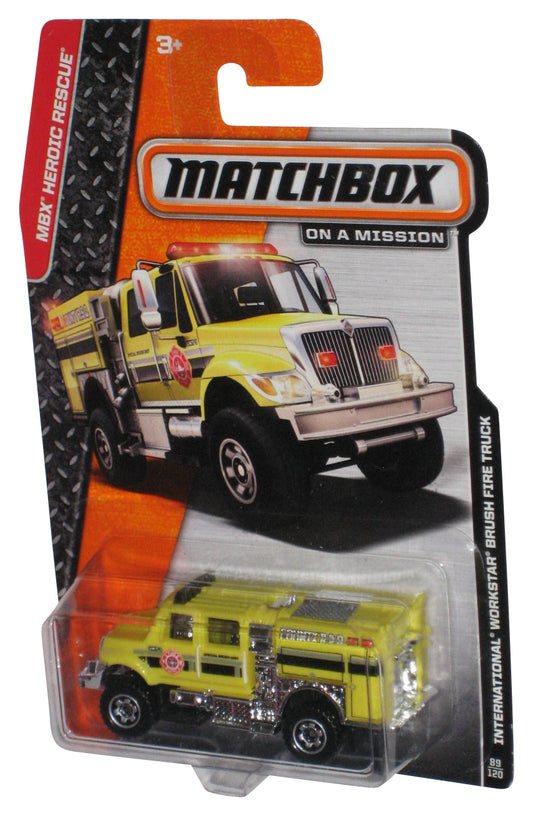 Matchbox MBX Heroic Rescue (2013) Yellow International Workstar Brush Fire Truck 89/120