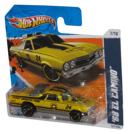 Hot Wheels HW Main Street '11 7/10 (2010) Yellow '68 El Camino Toy Car 167/244 - (Short Card)
