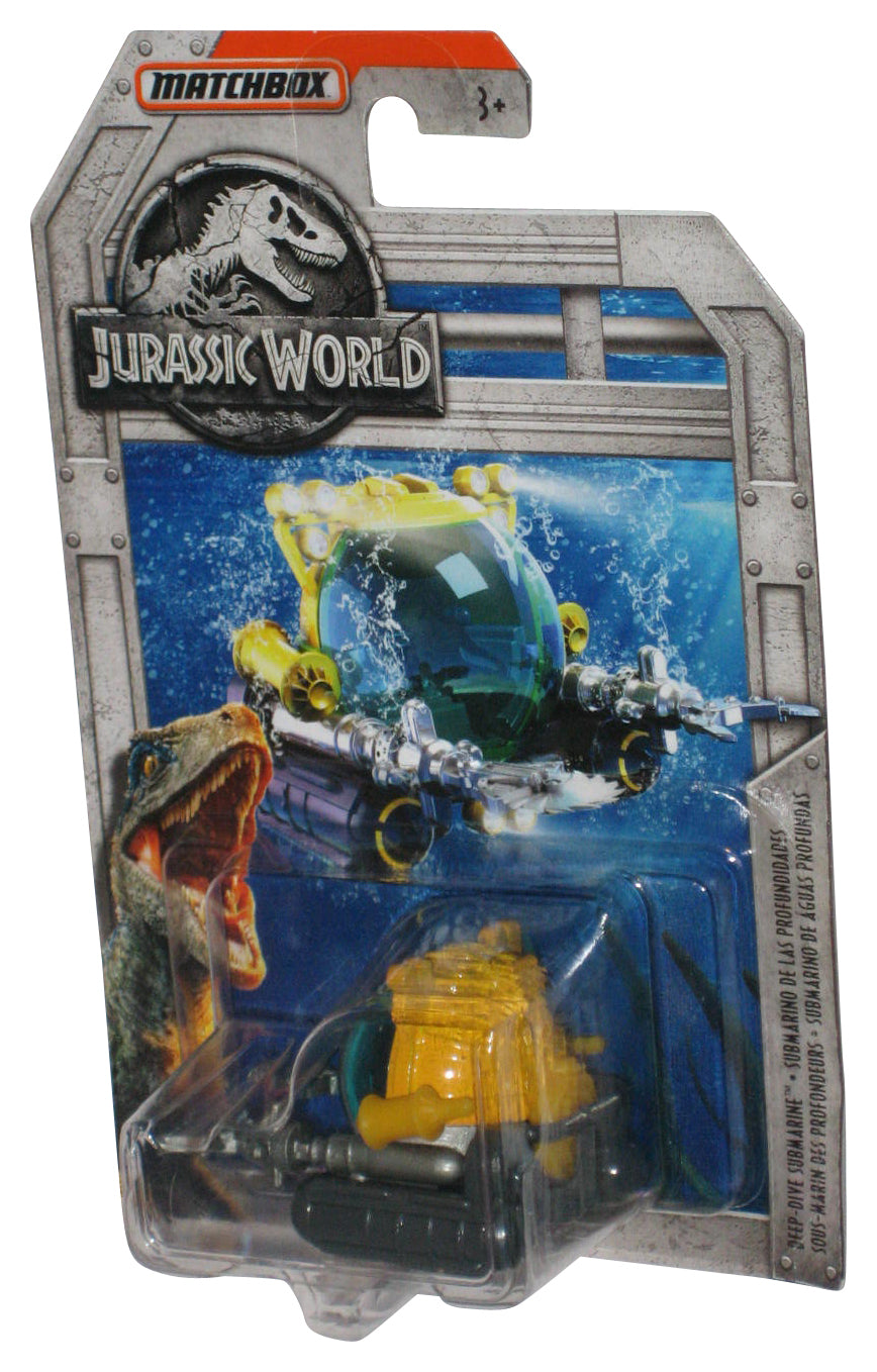 Jurassic World Deep-Dive Submarine (2017) Mattel Matchbox Toy Vehicle