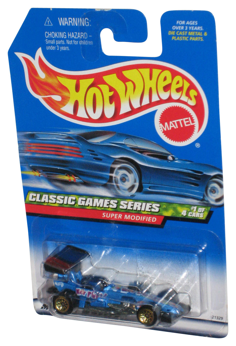 Hot Wheels Classic Games Series (1998) Super Modified Blue Toy Car 1/4