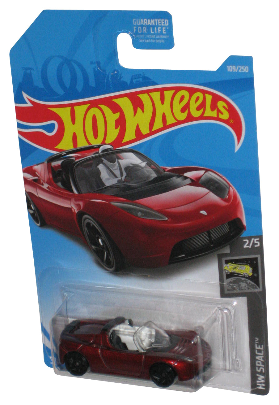 Hot Wheels HW Space 2/5 (2017) Red Tesla Roadster With Starman Toy Car 109/250