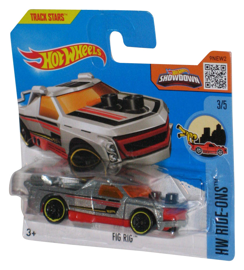 Hot Wheels HW Ride-Ons 3/5 (2015) Silver & Red Fig Rig Toy Car 68/250 - (Short Card)