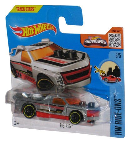 Hot Wheels HW Ride-Ons 3/5 (2015) Silver & Red Fig Rig Toy Car 68/250 - (Short Card)