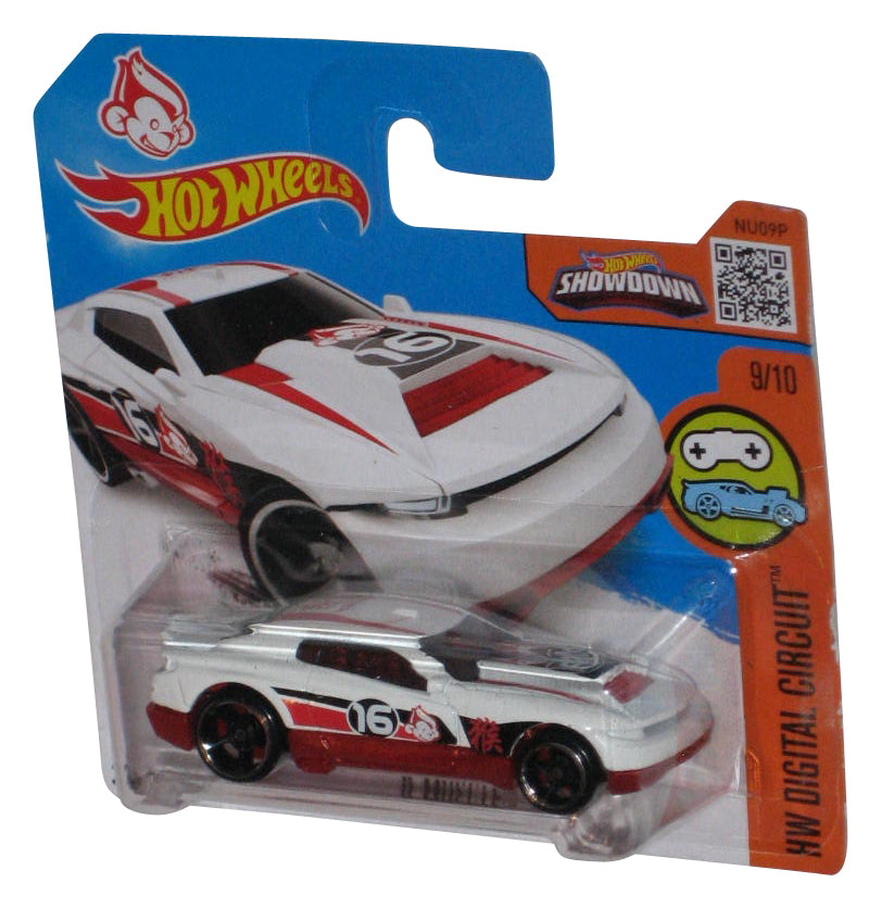 Hot Wheels HW Digital Circuit 9/10 (2015) White & Red D-Muscle Toy Car 29/250 - (Short Card)
