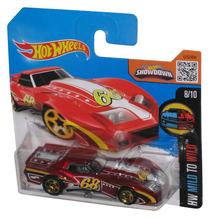 Hot Wheels Mild To Wild 8/10 (2015) Red '76 Greenwood Corvette Car 63/250 - (Short Card)