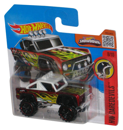 Hot Wheels HW Daredevils 8/10 (2015) Red Custom Ford Bronco Toy Truck 153/250 - (Short Card)