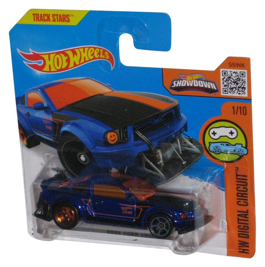 Hot Wheels HW Digital Circuit 1/10 (2015) Blue 2005 Ford Mustang Car 21/250 - (Short Card)
