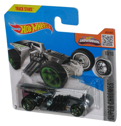 Hot Wheels Super Chromes 10/10 (2015) Silver & Green Z-Rod Toy Car 45/250 - (Short Card)