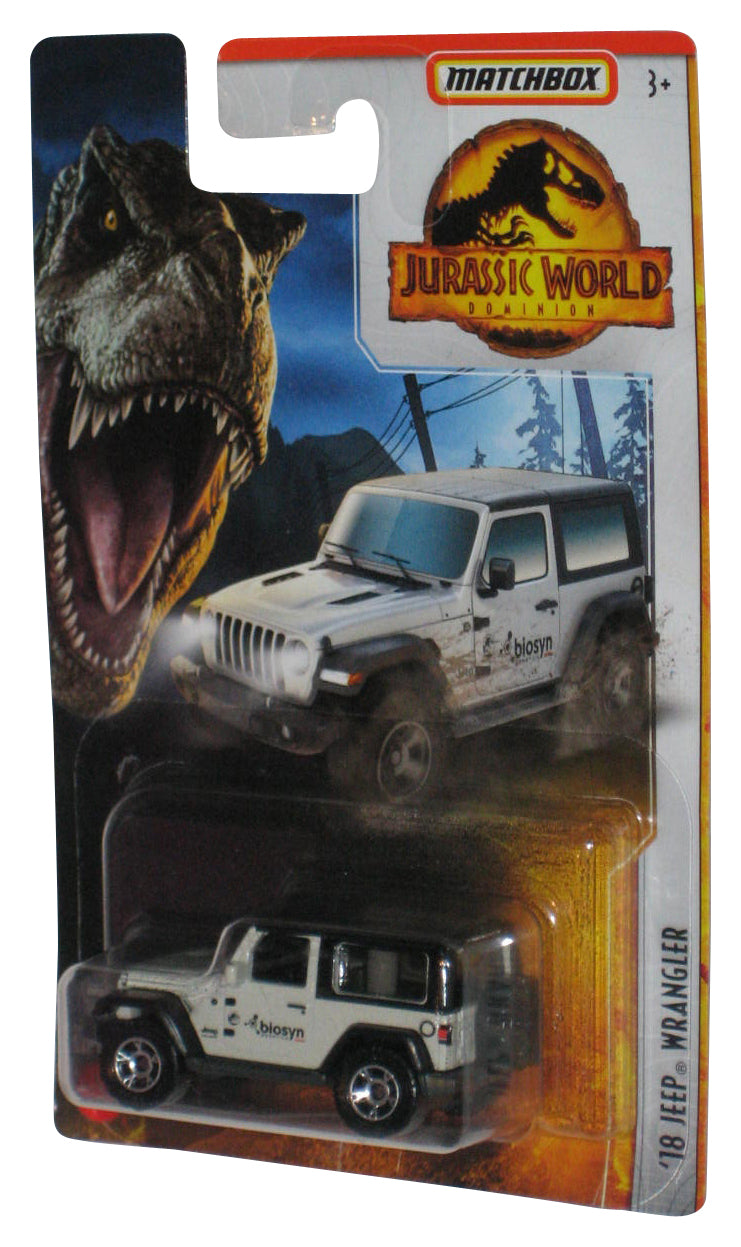 Matchbox Jurassic World Dominion (2022) White '18 Jeep Wrangler Toy Car