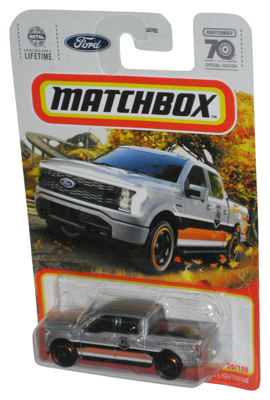 Matchbox Silver 2022 Ford F-150 Lightning Toy Truck 20/100