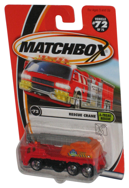 Matchbox X-Treme Rescue (2000) Red Rescue Crane Toy Vehicle #72/75