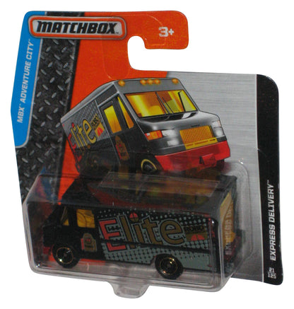 Matchbox MBX Adventure City (2015) Black Elite Express Delivery Toy Truck 21/125 - (Short Card)