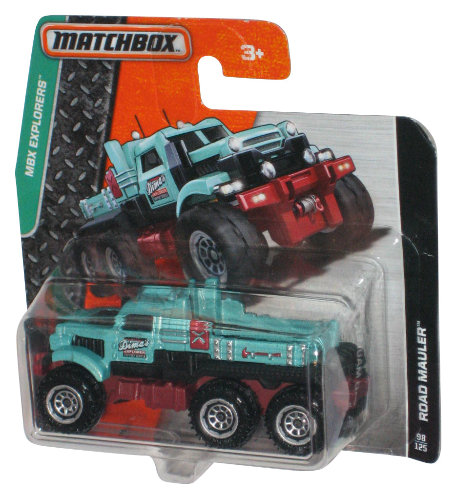 Matchbox MBX Explorers (2015) Teal Blue Road Mauler Toy Truck 98/125 - (Short Card)