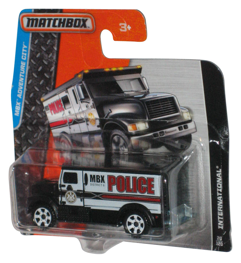Matchbox MBX Adventure City (2015) Police Black International Toy Truck 20/120 - (Short Card)