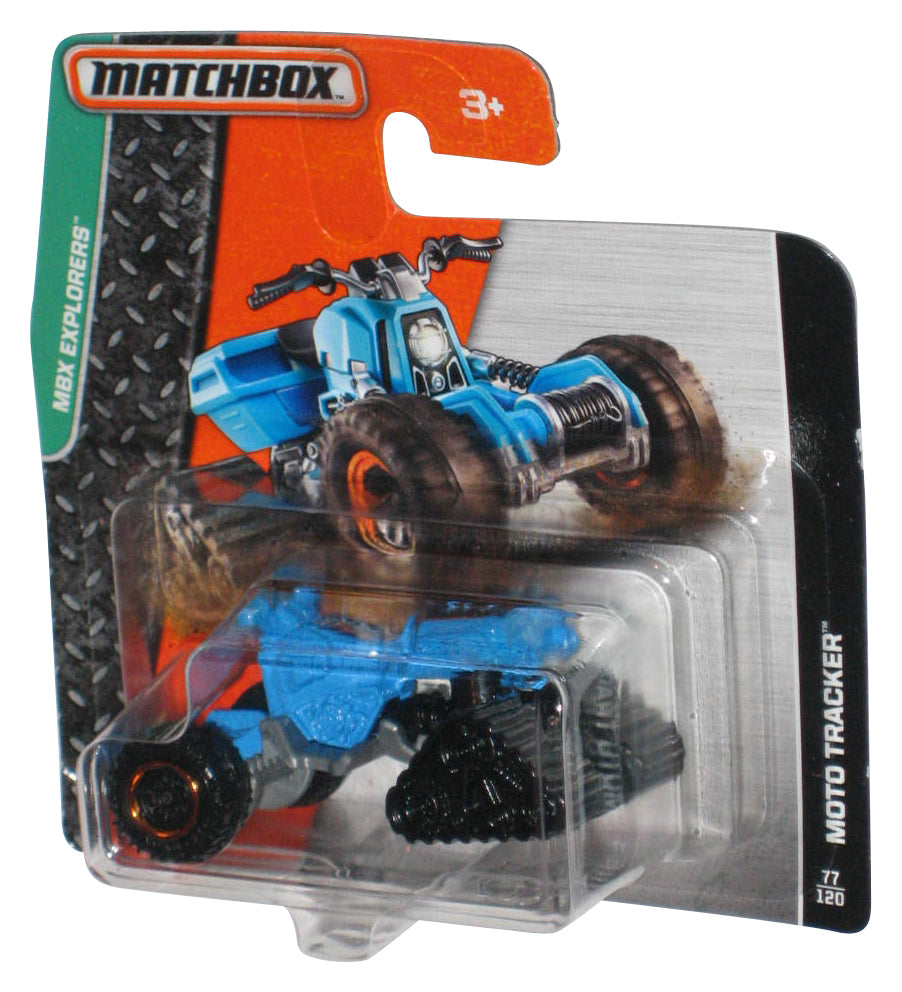 Matchbox MBX Explorers (2015) Blue Moto Tracker Toy Vehicle 77/120 - (Short Card)