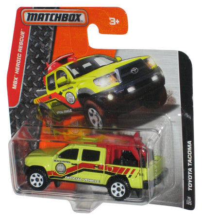 Matchbox MBX Heroic Rescue (2015) Yellow Toyota Tacoma Toy Truck 75/125 - (Short Card)