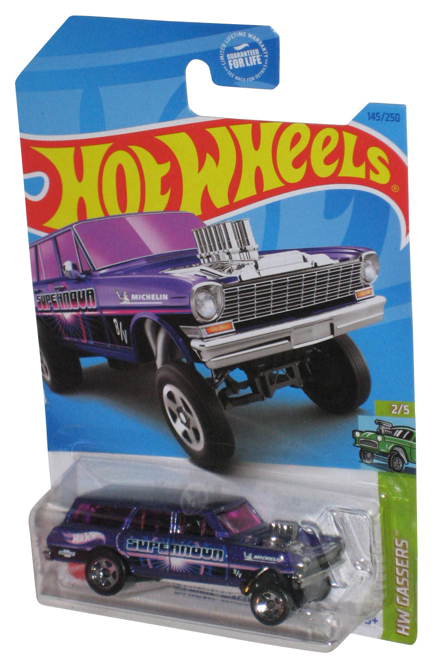 Hot Wheels HW Gassers 2/5 (2021) Purple '64 Nova Wagon Gasser Toy Car 145/250