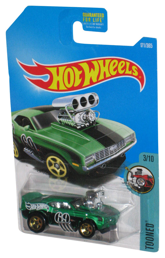 Hot Wheels Tooned 3/10 (2015) Green '69 Camaro Z28 Toy Car 171/365