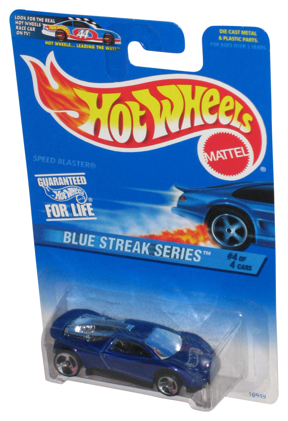 Hot Wheels Blue Streak Series 4/4 (1996) Blue Speed Blaster Toy Car #576