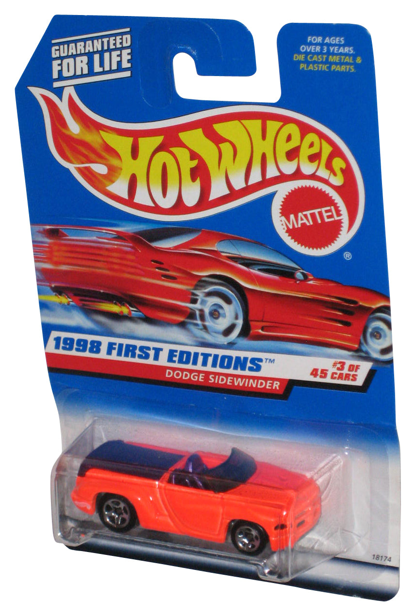 Hot Wheels 1998 First Editions 3/45 Orange Dodge Sidewinder Toy Car #634