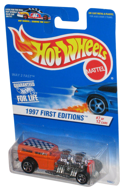Hot Wheels 1997 First Editions 7/12 Orange Way 2 Fast Toy Car #514