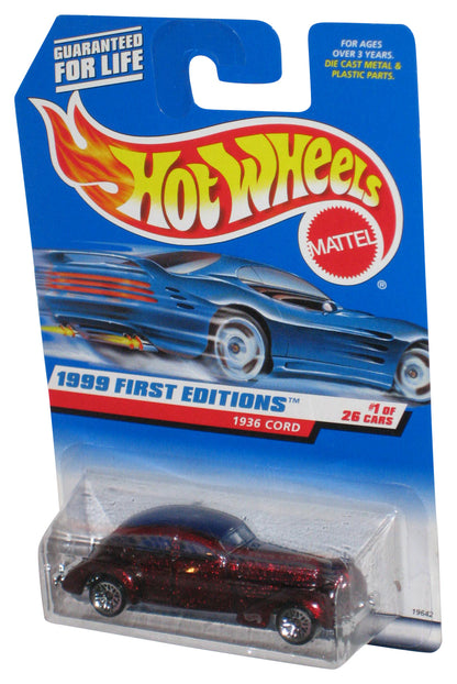 Hot Wheels 1999 First Editions 1/26 1936 Cord (1998) Red Die-Cast Toy Car #649 - (Dented Plastic)