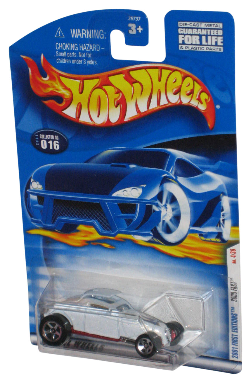 Hot Wheels 2001 First Editions 4/36 White Sooo Fast Toy Car #016