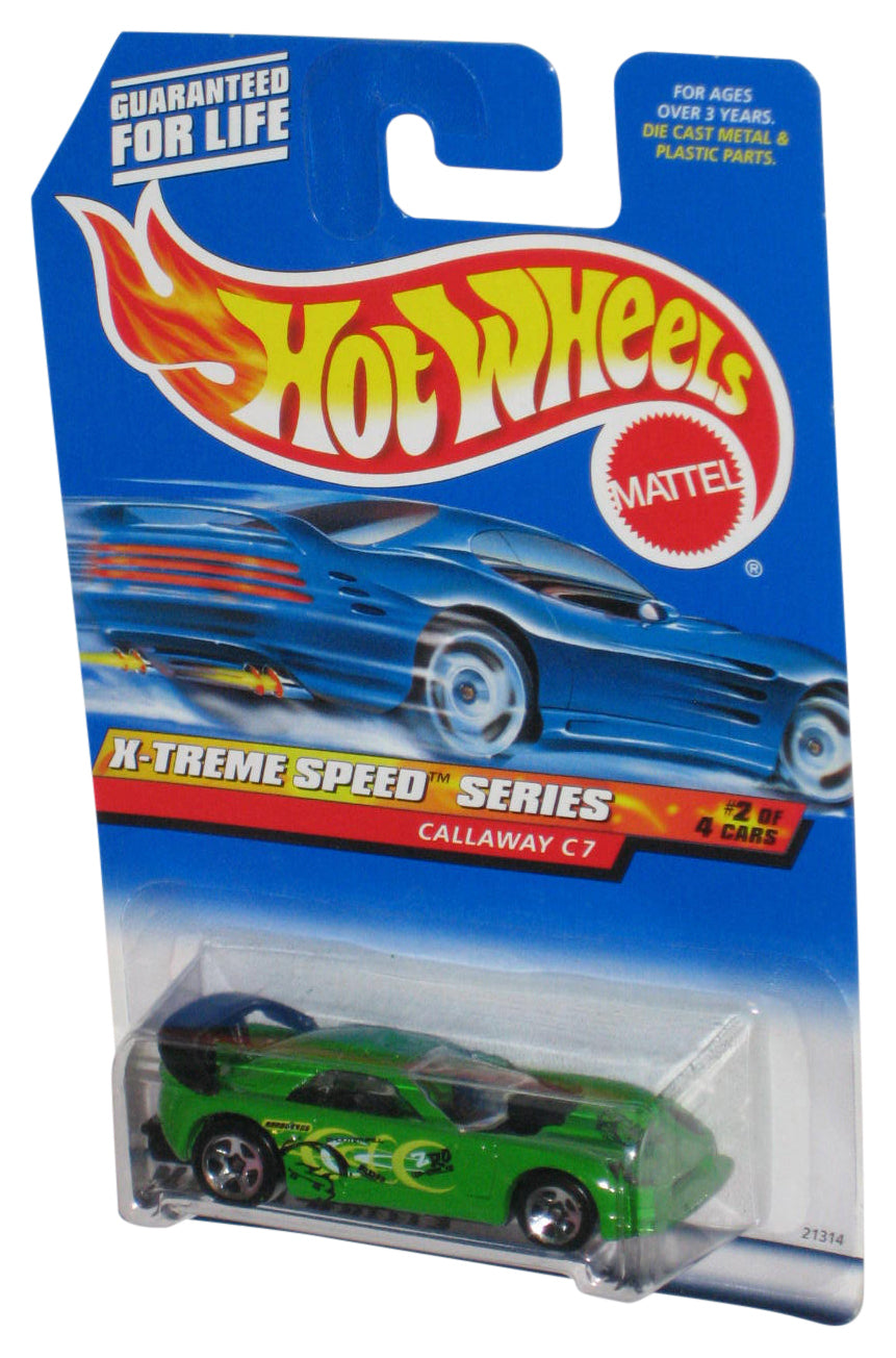 Hot Wheels X-Treme Speed Series 2/4 (1998) Callaway C7 Green Toy Car #966