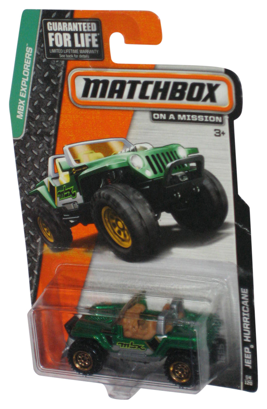 Matchbox MBX Explorers (2013) Green Jeep Hurricane Toy 64/120