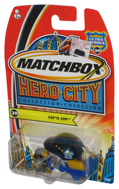 Matchbox Hero City Collection (2003) Ultra Heroes Blue & Yellow Cap'N Cop Bike #30