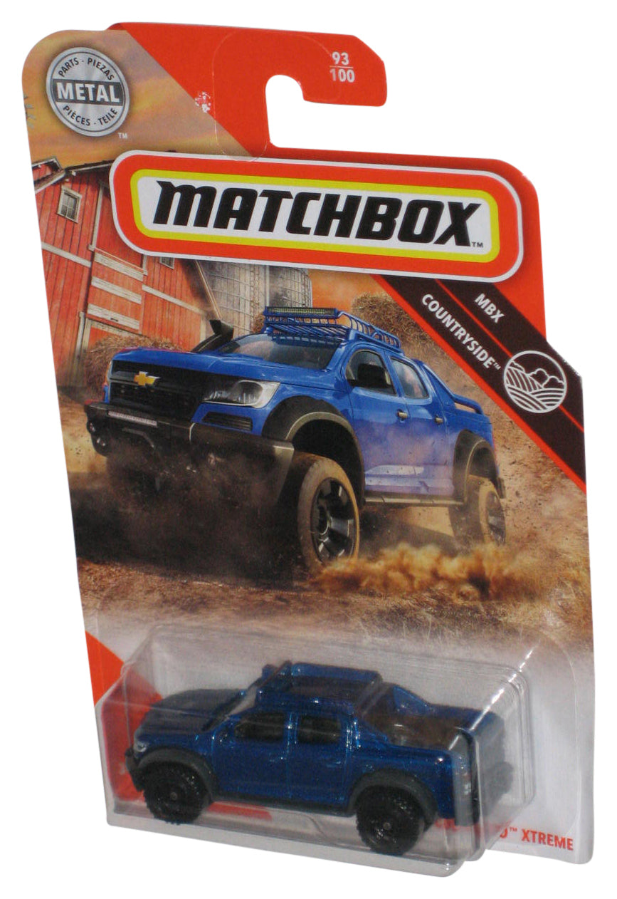 Matchbox MBX Countryside (2019) Blue '16 Chevy Colorado Xtreme Metal Toy Truck 93/100