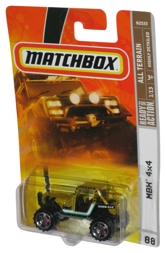 Matchbox All Terrain 1/13 (2007) Gold MBX 4x4 Die-Cast Toy Car #88