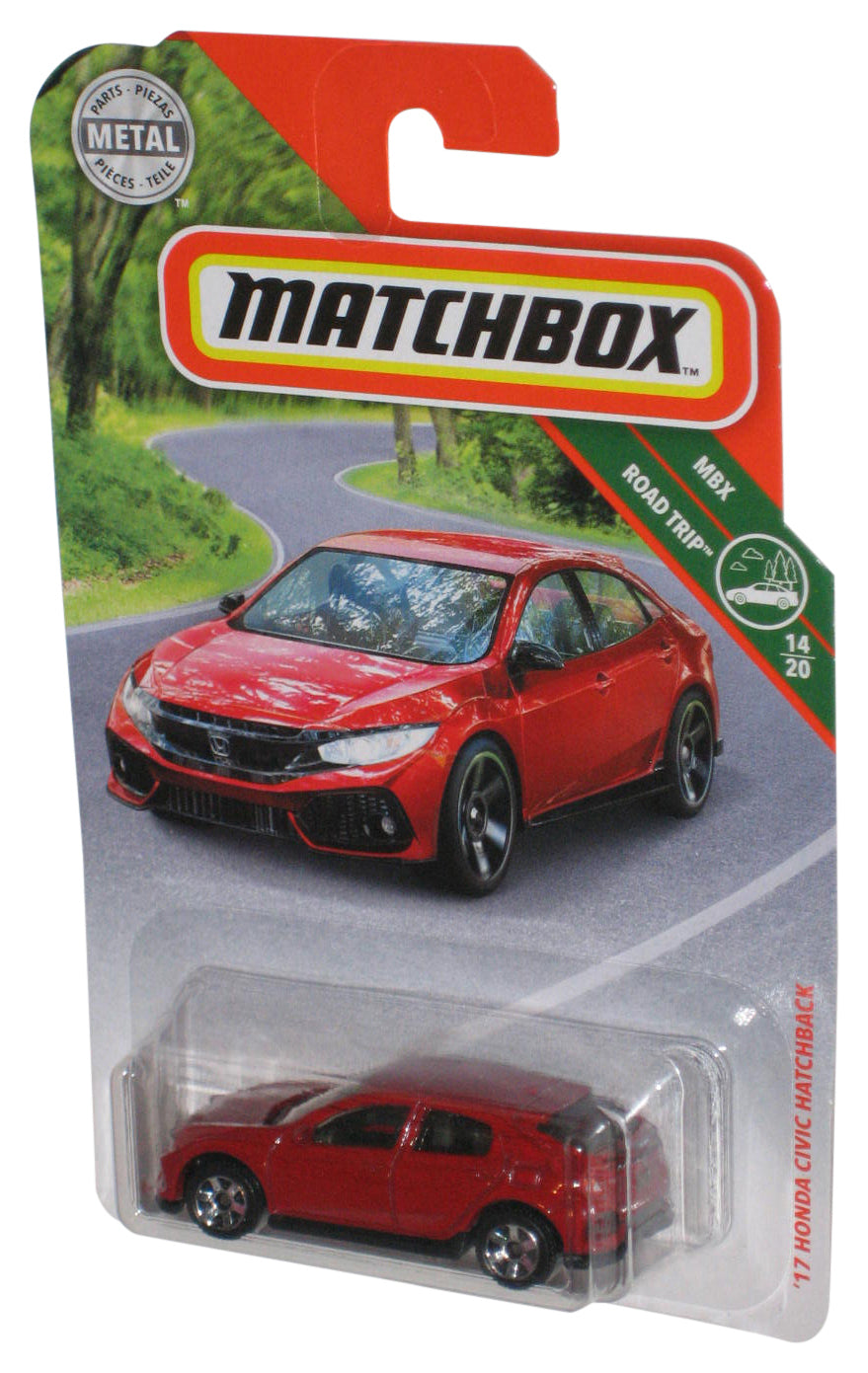Matchbox MBX Road Trip 14/20 (2018) Red '17 Honda Civic Hatchback Toy Car 8/100