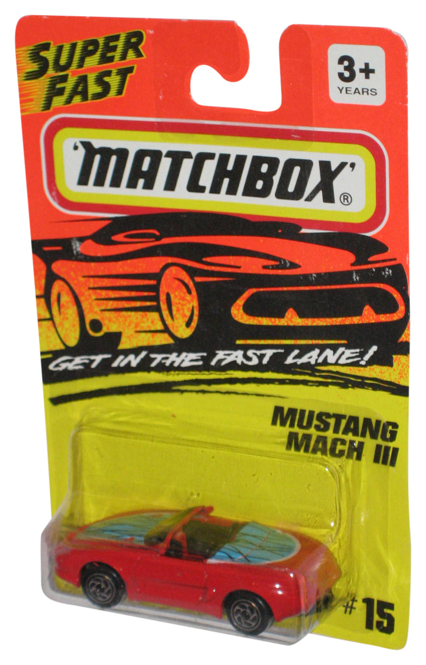 Matchbox Get In The Super Fast Lane (1994) Red Mustang Mach III Toy Car #15