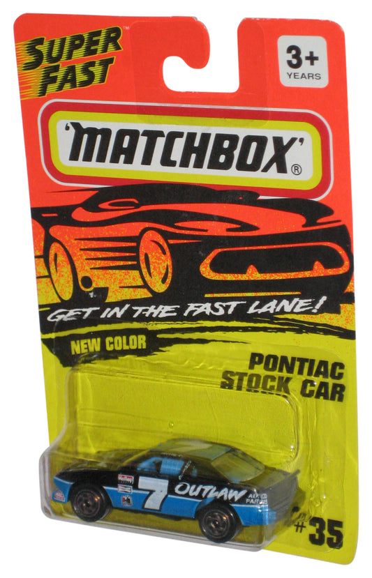 Matchbox Get In The Super Fast Lane (1994) Blue Pontiac Stock Car Toy #35