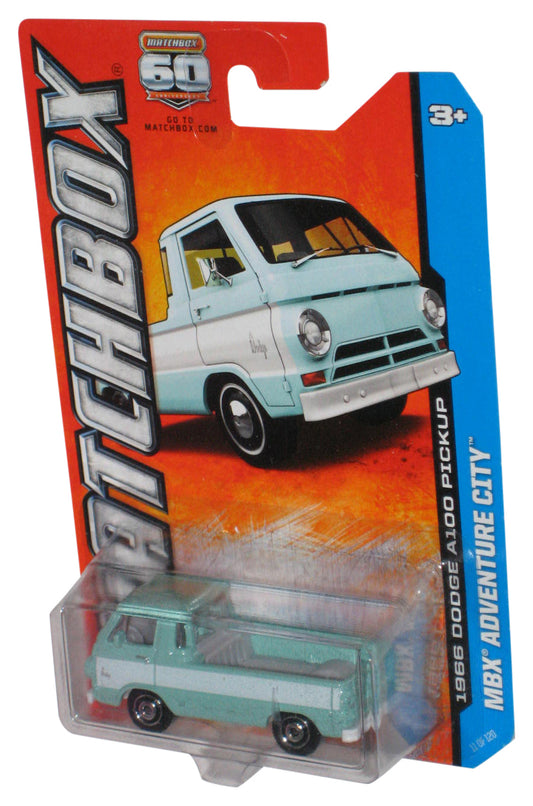 Matchbox MBX Adventure City (2012) Blue 1966 Dodge A100 Pickup Toy Truck 11/120